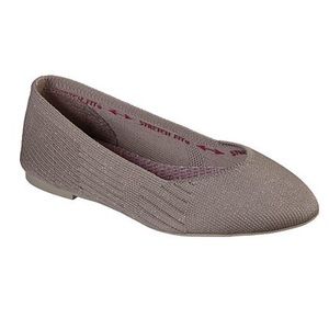 Skechers Cleo Crave tan/taupe washable flats.
